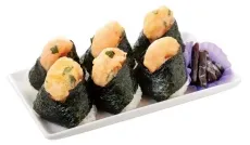 剛摘下來的名產“天婦羅飯糰”
